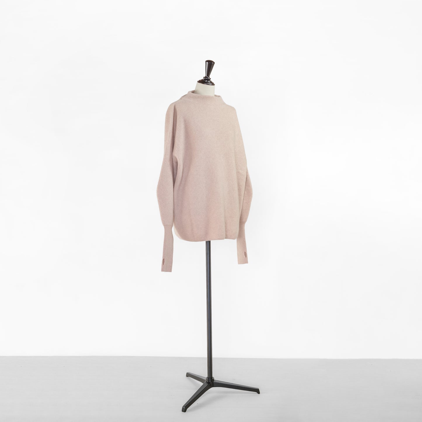 BATONER CASHMERE FOX FINGER HALL BOAT NECK TUNIC