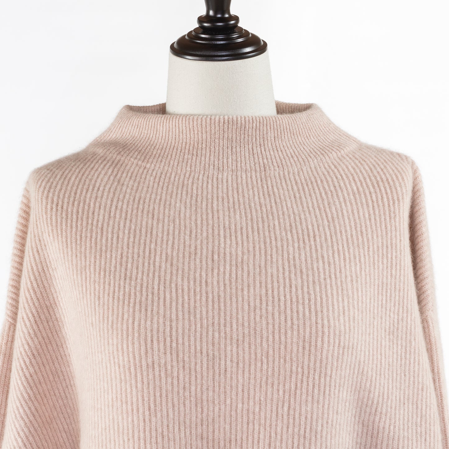 BATONER CASHMERE FOX FINGER HALL BOAT NECK TUNIC