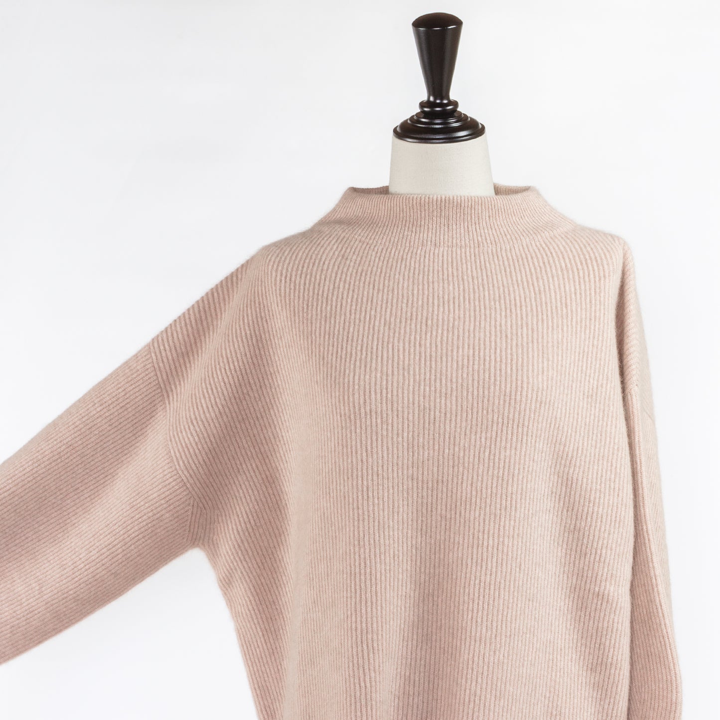 BATONER CASHMERE FOX FINGER HALL BOAT NECK TUNIC