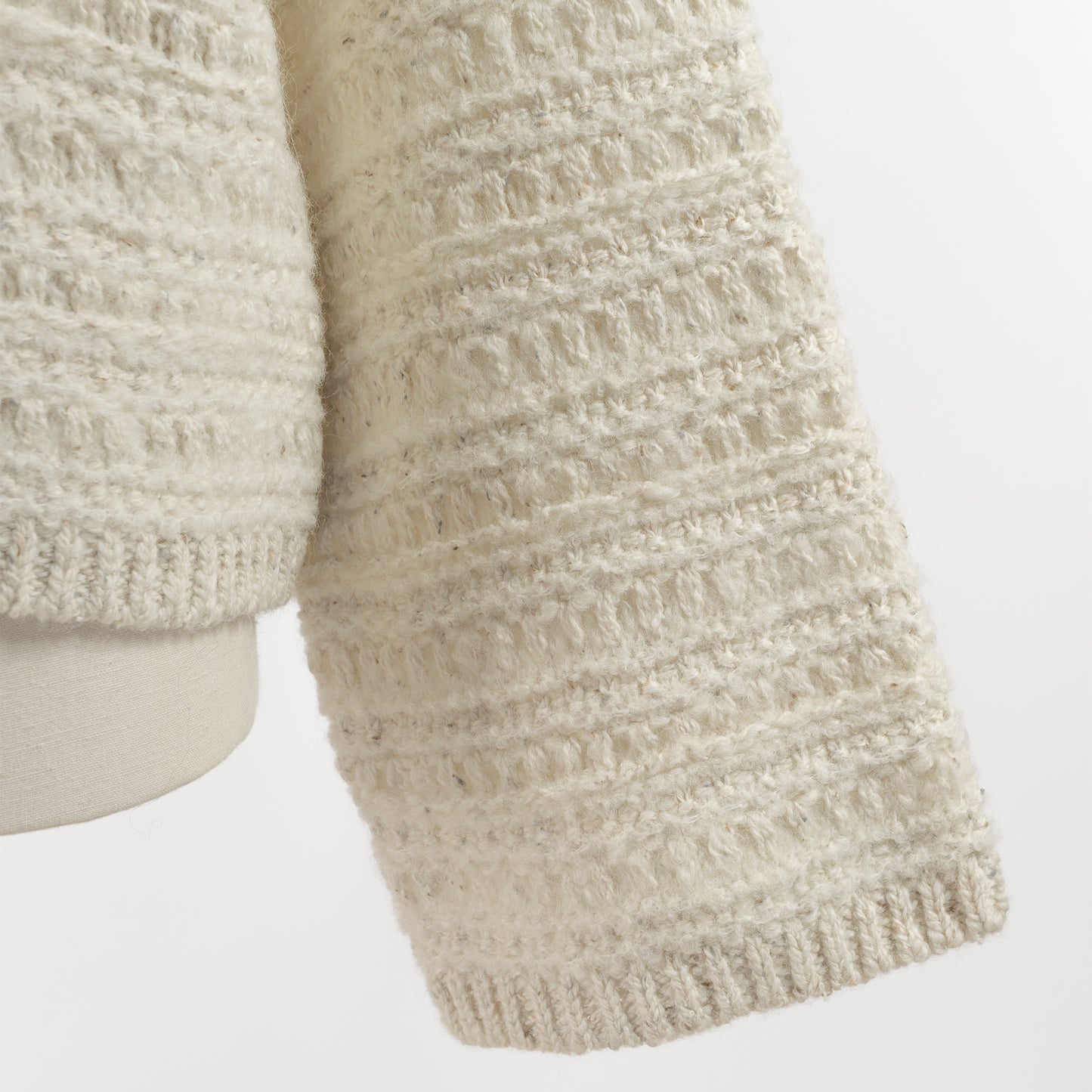 BATONER TWEEDY CREW NECK CARDIGAN