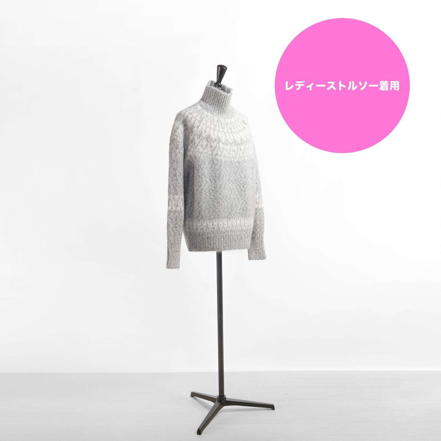 BATONER MEN MOHAIR NORDIC CREW NECK