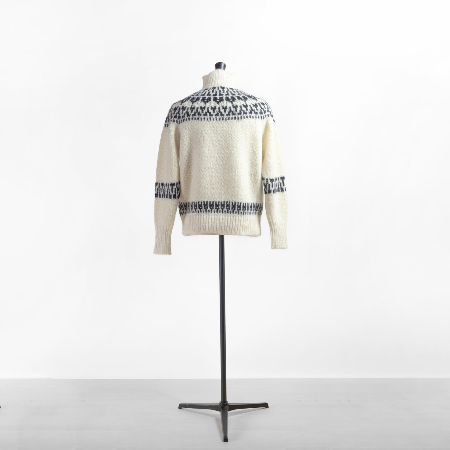 BATONER MEN MOHAIR NORDIC CREW NECK