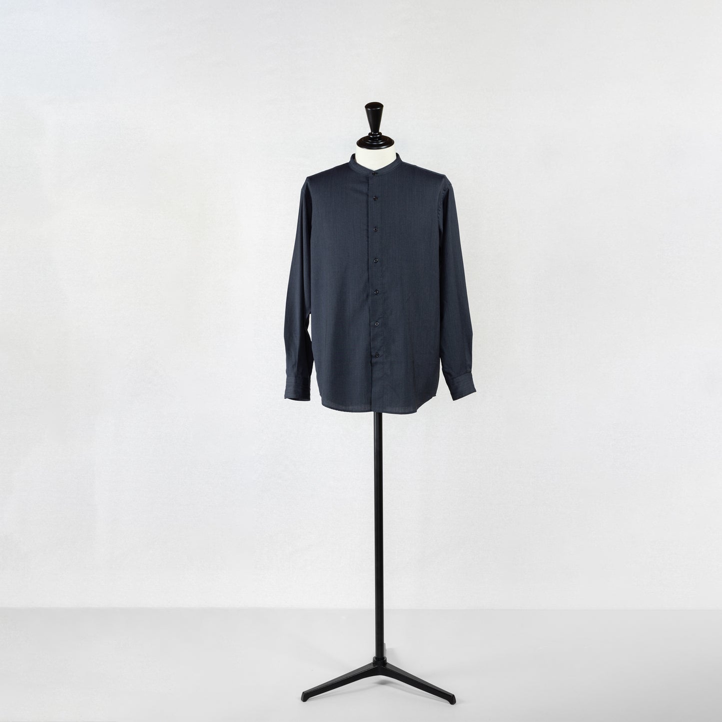 BATONER MEN WOOL BAND COLLAR SHIRT