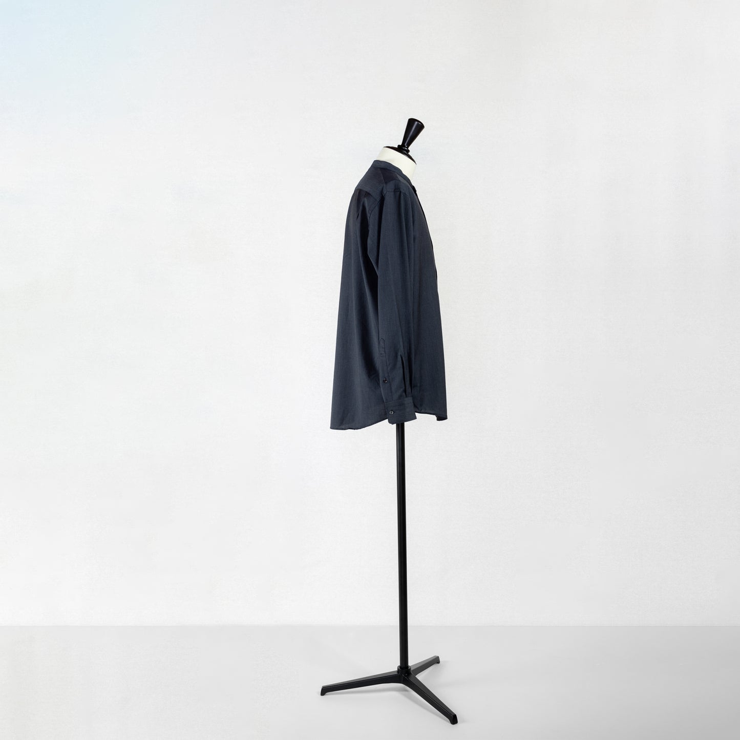 BATONER MEN WOOL BAND COLLAR SHIRT
