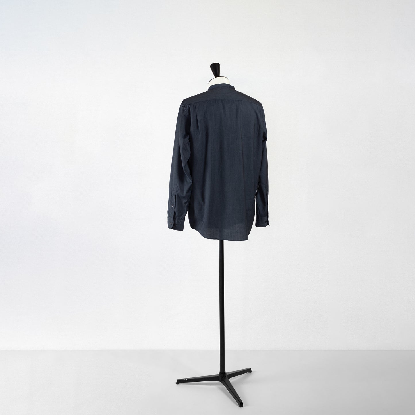 BATONER MEN WOOL BAND COLLAR SHIRT