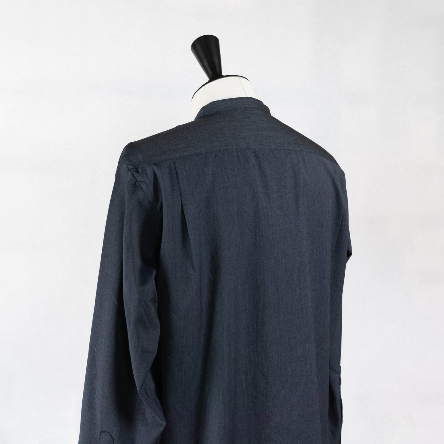 BATONER MEN WOOL BAND COLLAR SHIRT