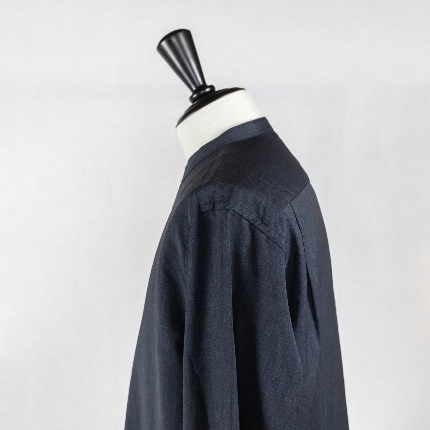BATONER MEN WOOL BAND COLLAR SHIRT