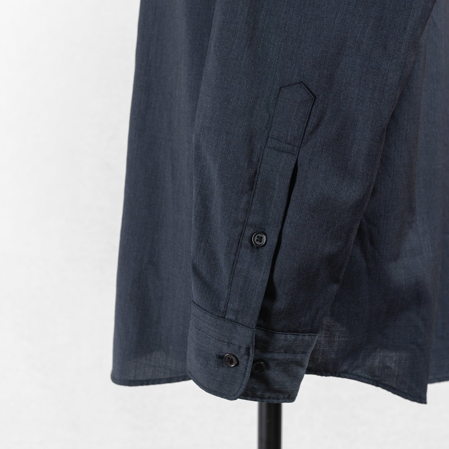 BATONER MEN WOOL BAND COLLAR SHIRT