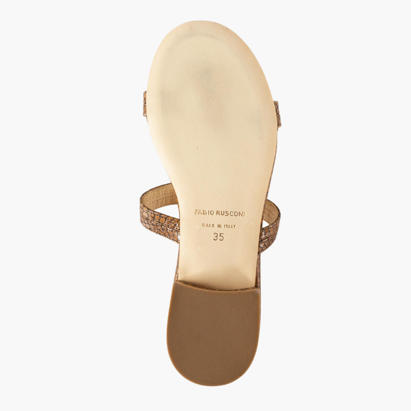 FABIO RUSCONI PYTHON PATTERN FLAT SANDALS