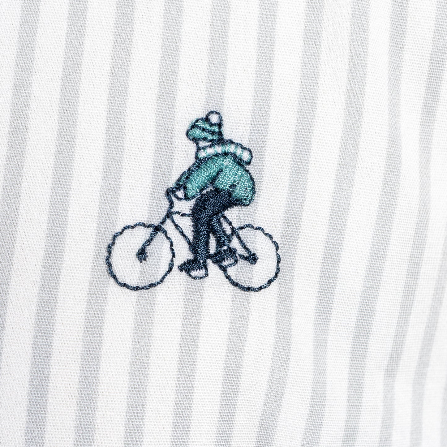 25AW grin ブロード自転車刺繍シャツ8254T-018