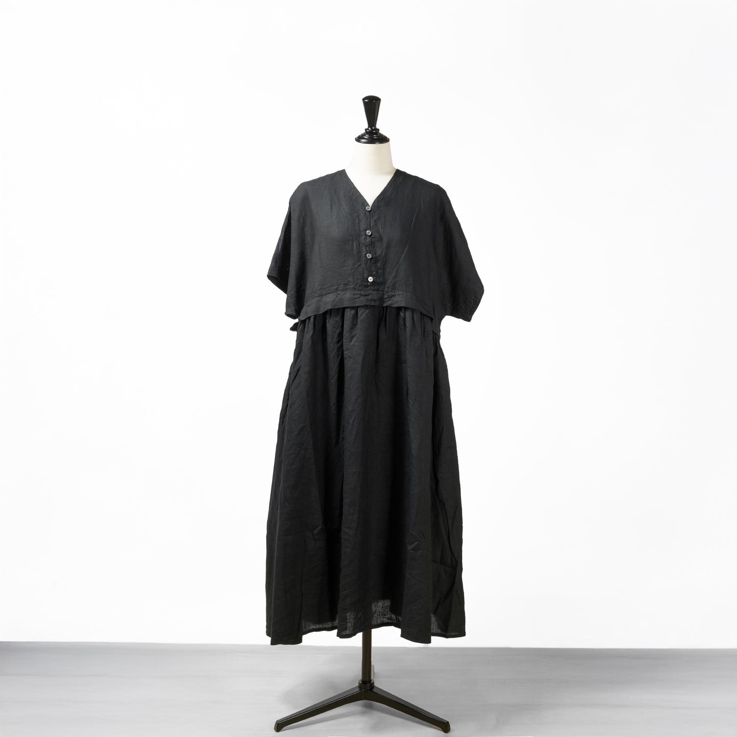 25SS grin リネンVネックワンピース