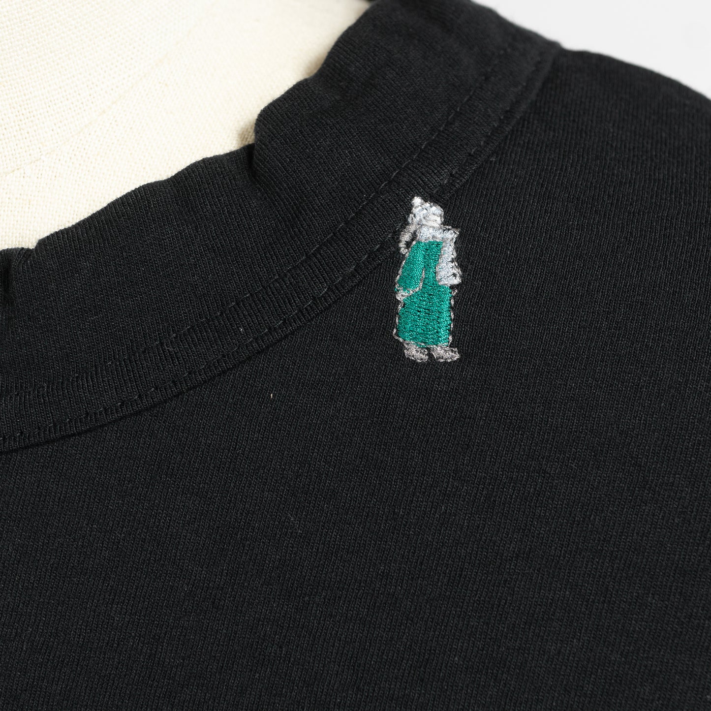 26AW grin エーゲ海天竺マフラー刺繍Tシャツ 8264C-032