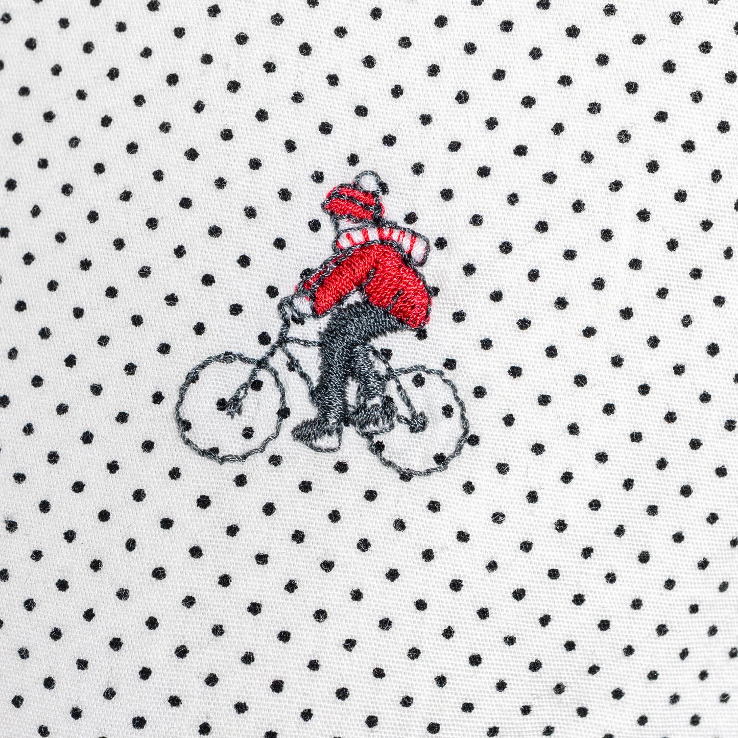 25AW grin ブロード自転車刺繍シャツ8254T-018