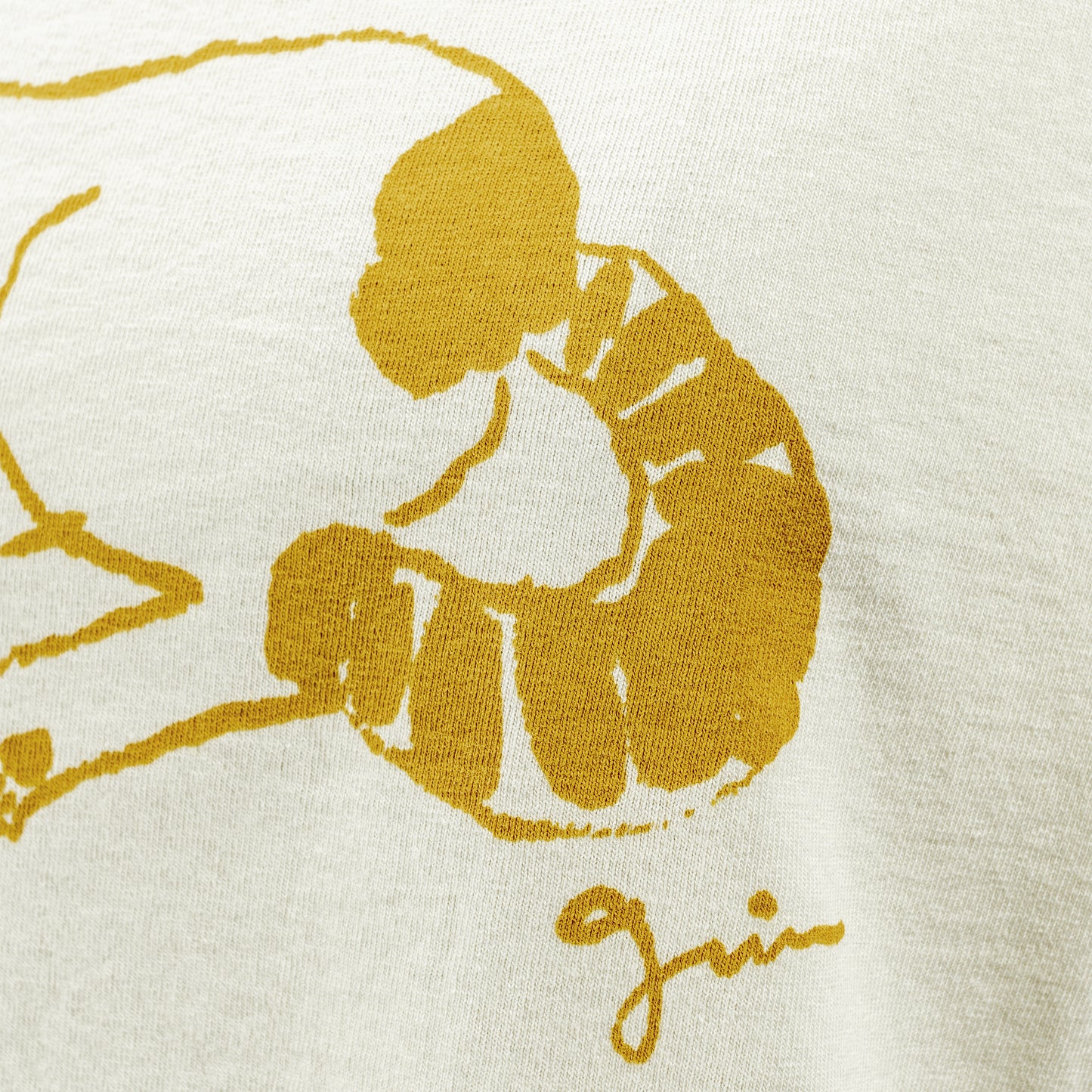 25SS grin エーゲ海天竺くつろぎねこプリントTシャツ