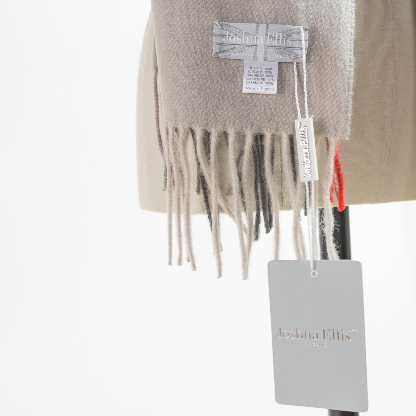 Joshua Ellis 3COLOR BLOCK CHECK CASHMERE STOLE 35×190 CPG60382