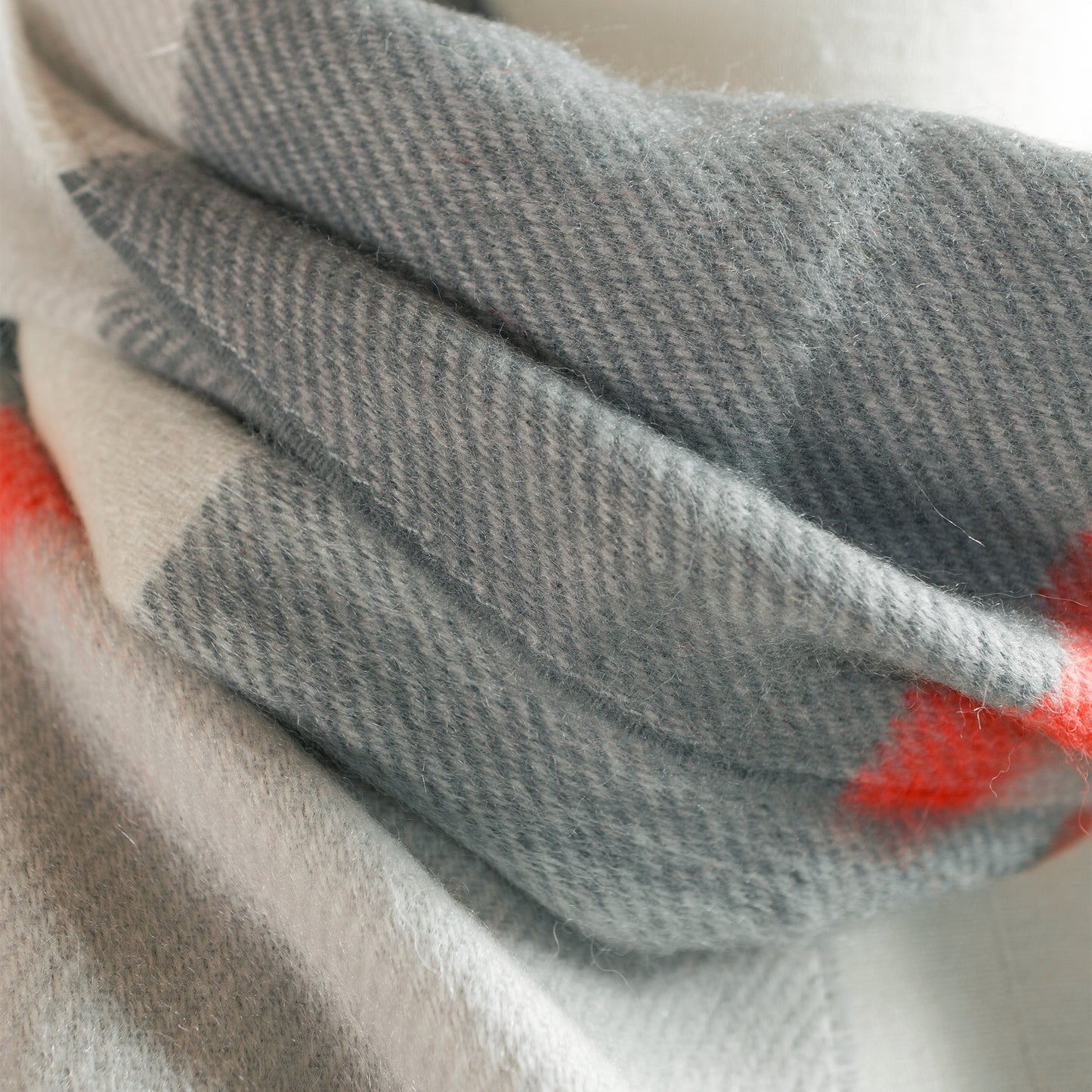 Joshua Ellis 3COLOR BLOCK CHECK CASHMERE STOLE 35×190 CPG60382