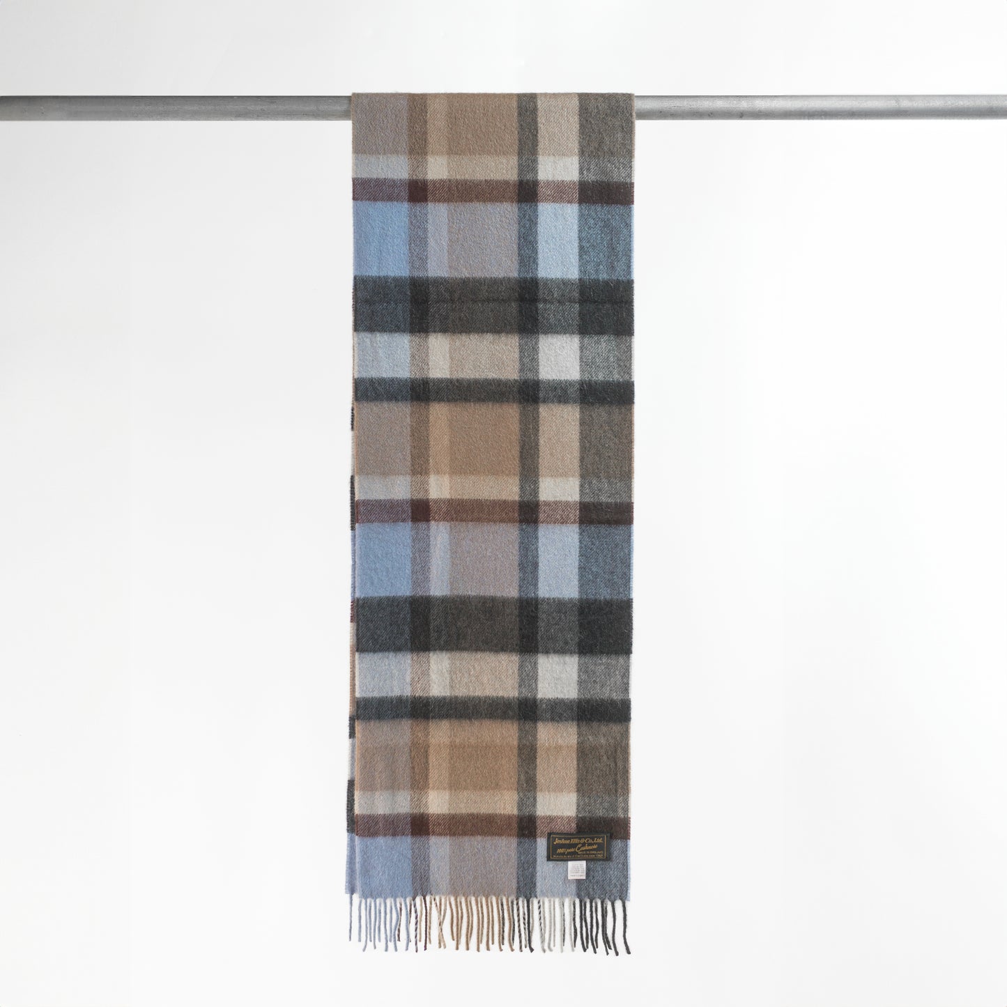 Joshua Ellis SURPLUS CHECK CASHMERE STOLE 30×180 RWC51046