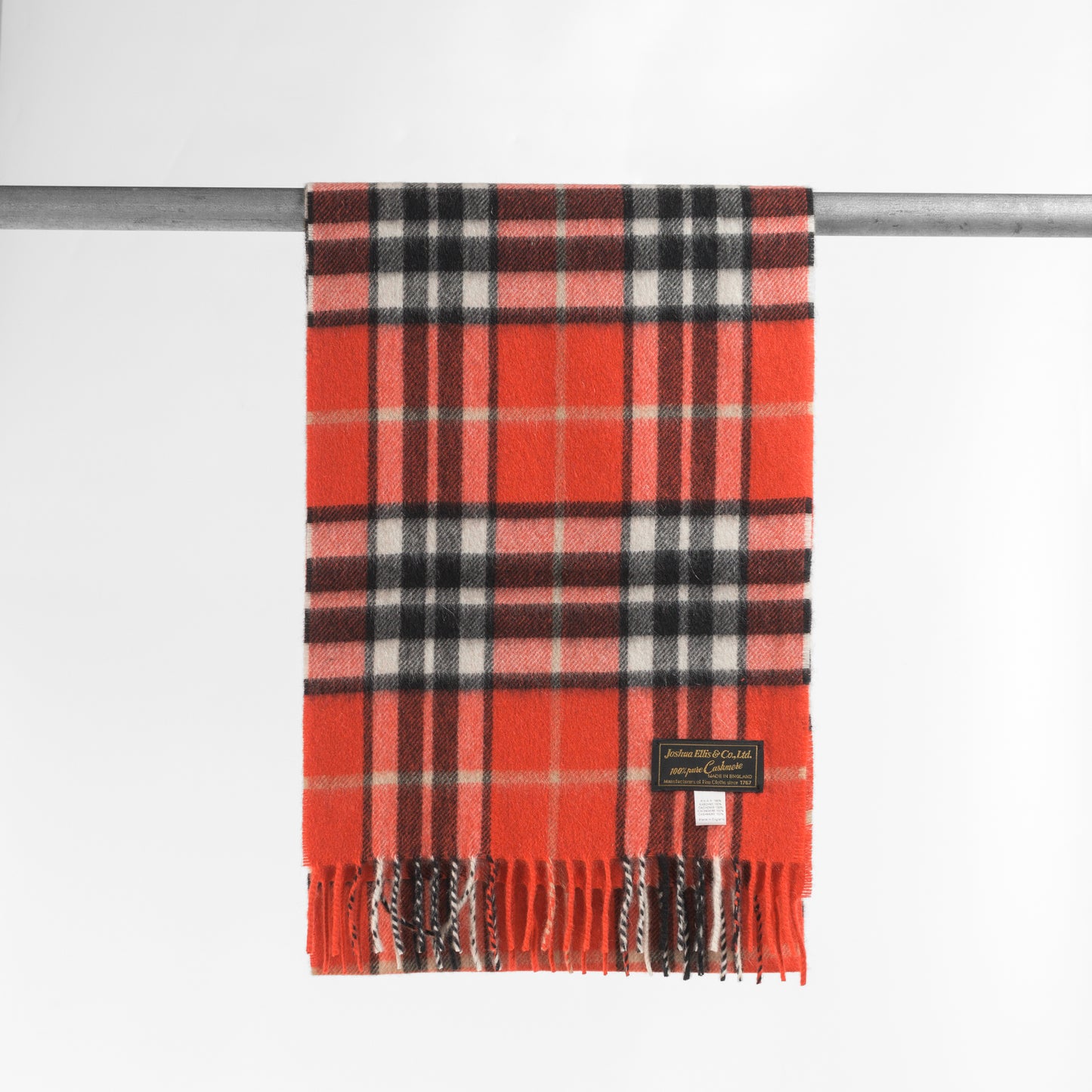 Joshua Ellis SURPLUS CHECK CASHMERE STOLE 30×180 CPGR50421