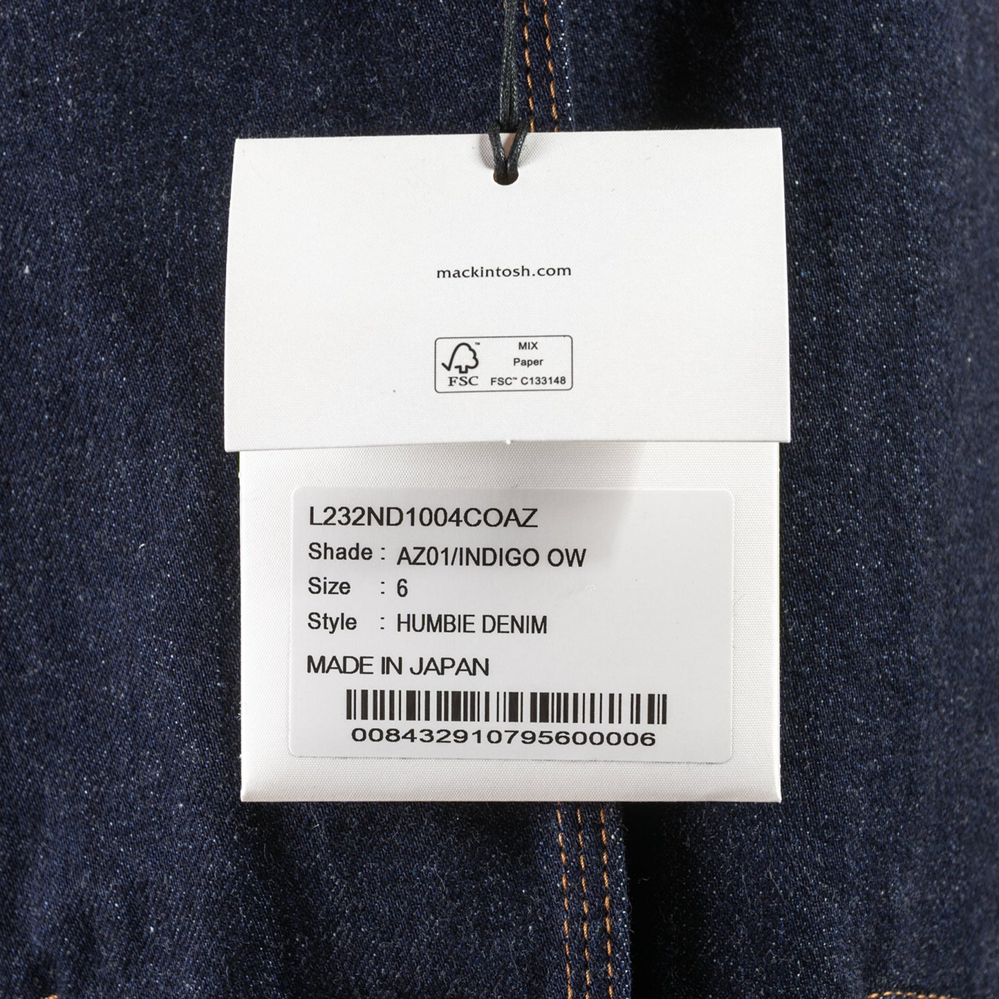 MACKINTOSH HUMBIE DENIM