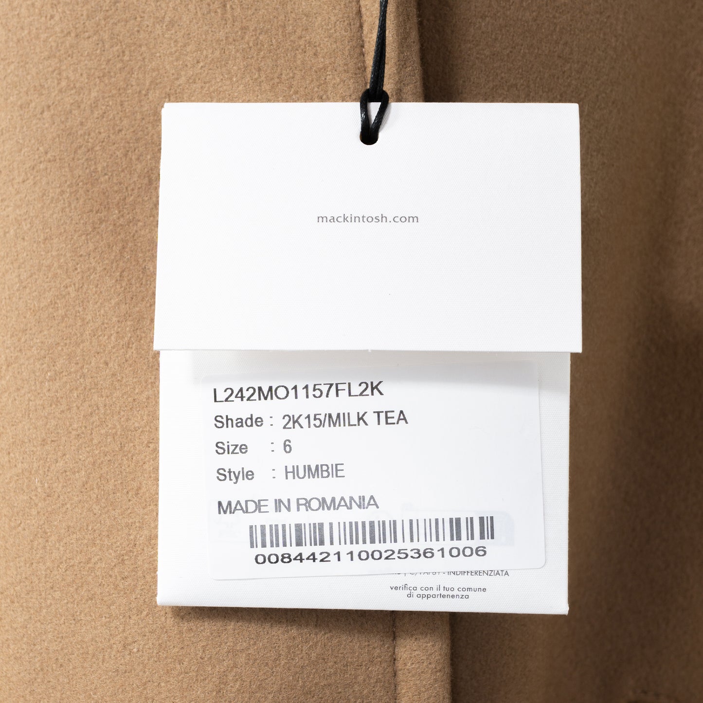 24AW MACKINTOSH HUMBIE MILK TEA