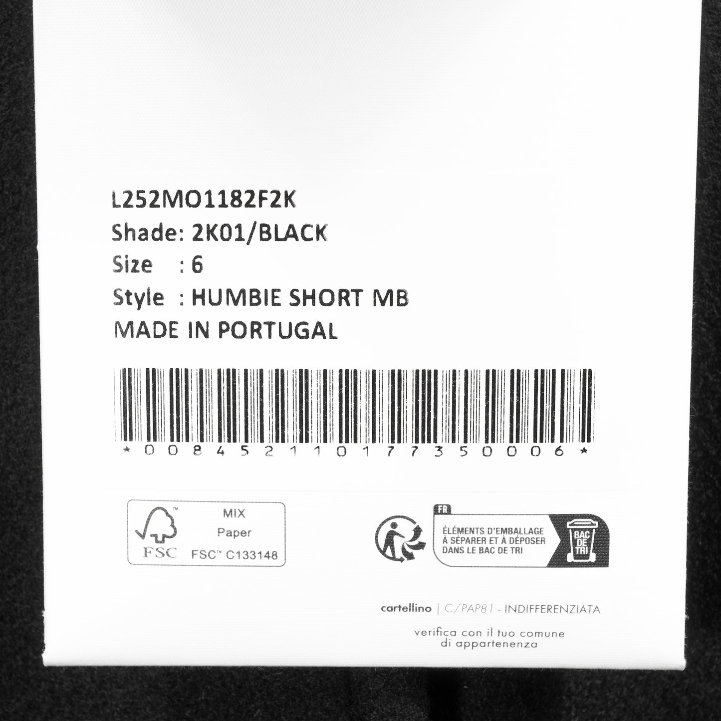 25AW MACKINTOSH HUMBIE ショート メタルボタン ブラック L252MO1182F2K (コピー)