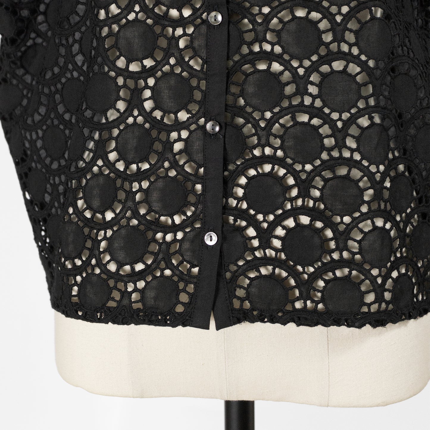 26SS mizuiro ind レースコンビ クルーネックシャツ 2-230142