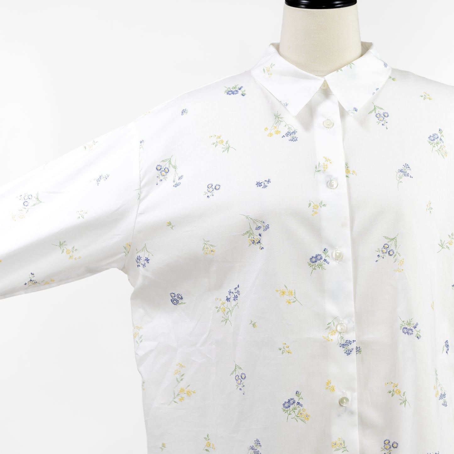 25SS mizuiro ind SMALL FLOWER PRINT SHIRT