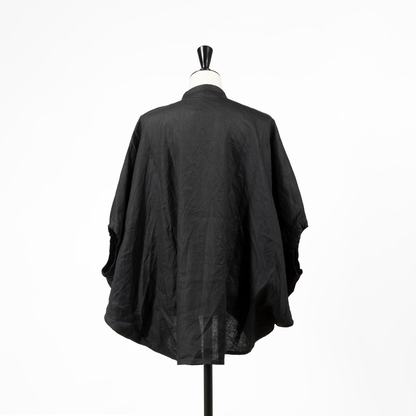 25SS mizuiro ind リネンスタンドカラーコクーンシャツ