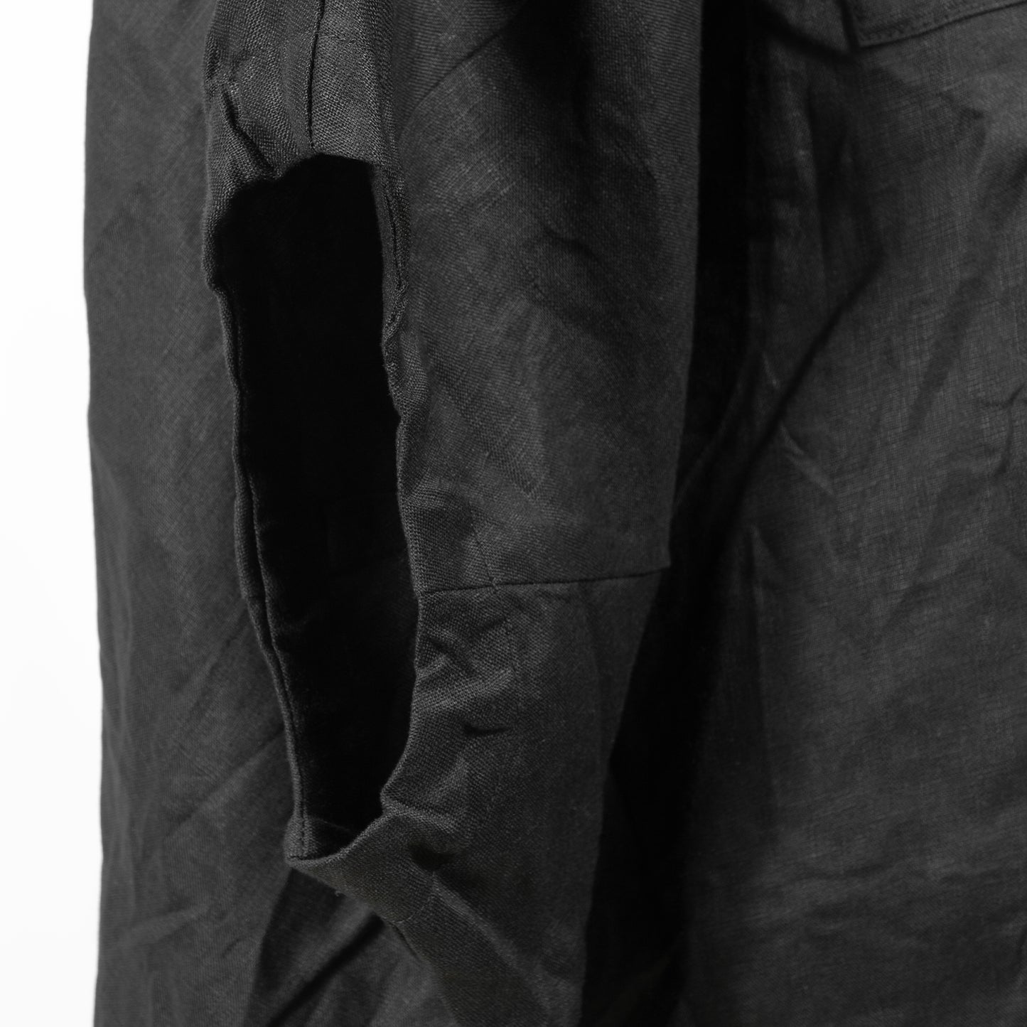 25SS mizuiro ind リネンスタンドカラーコクーンシャツ