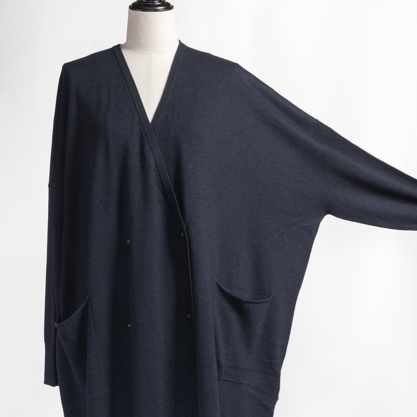 mizuiro ind DOUBLE BREASTED WIDE CARDIGAN