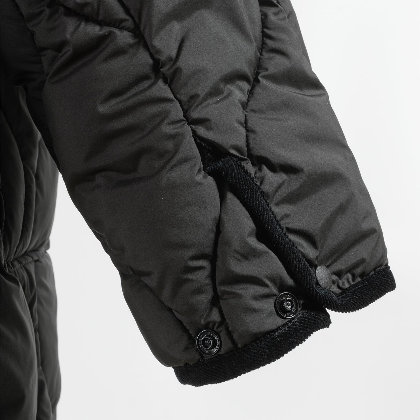 mizuiro ind QUILT STAND COLLAR COAT