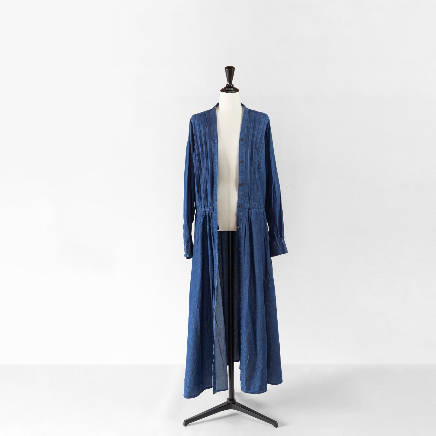 mizuiro ind DENIM PIN TUCKED OP