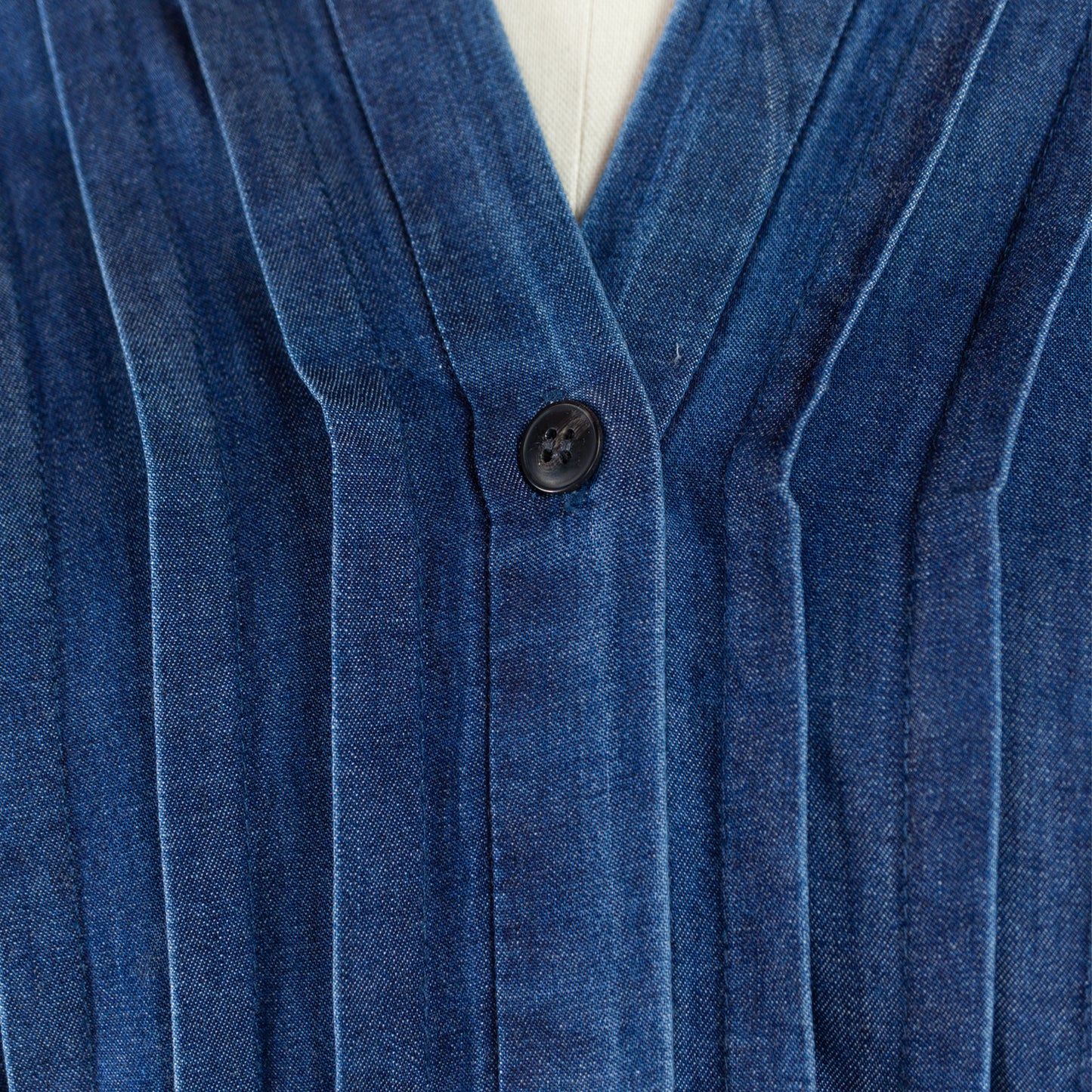 mizuiro ind DENIM PIN TUCKED OP