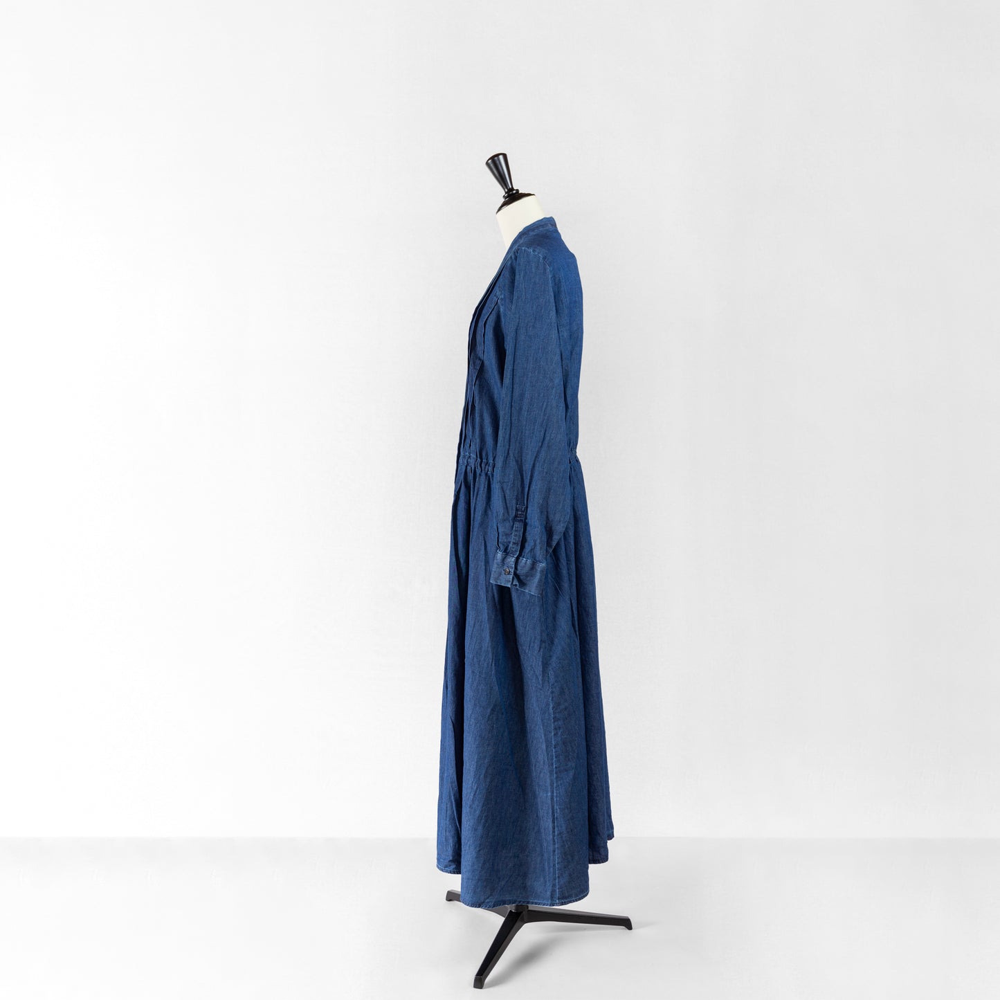 mizuiro ind DENIM PIN TUCKED OP