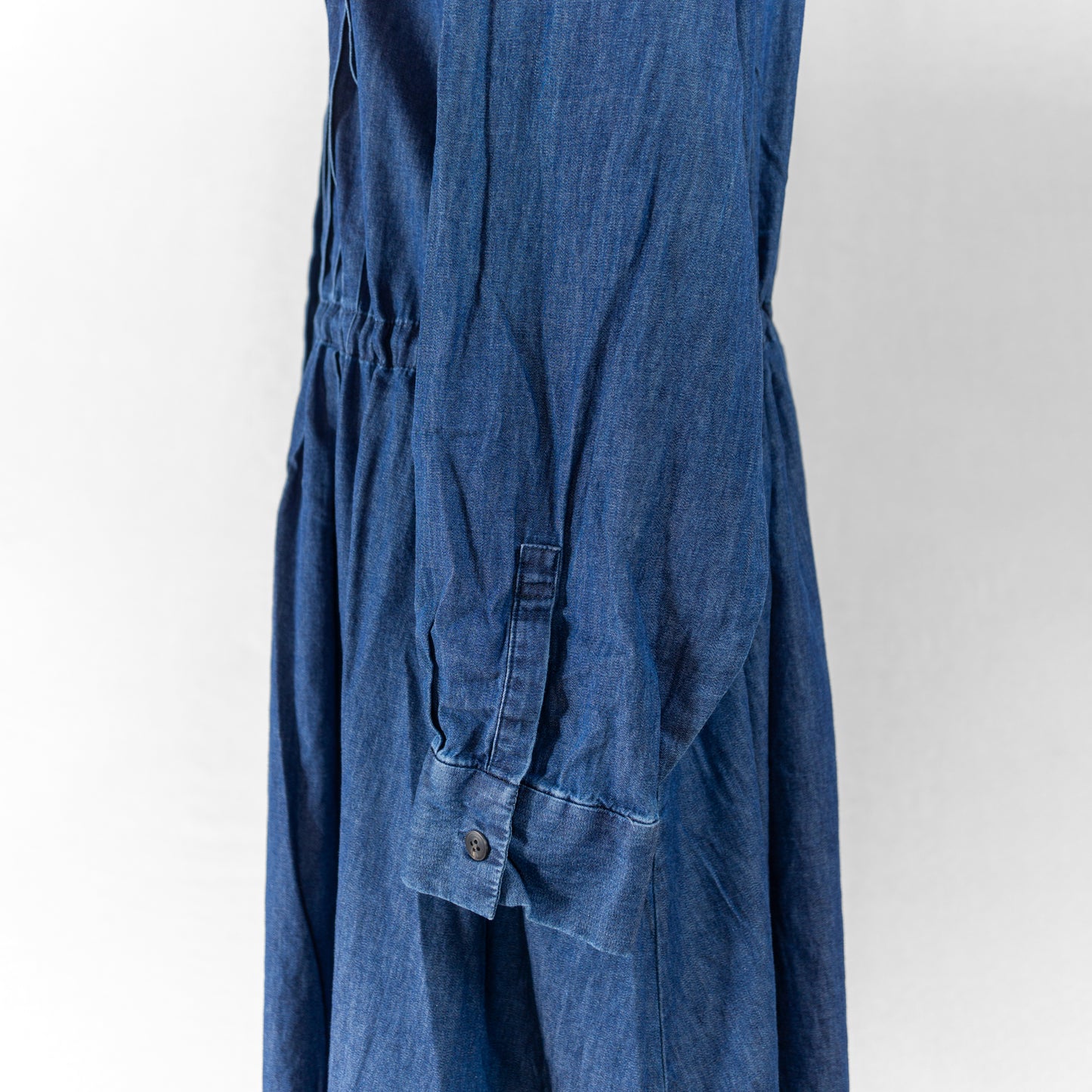 mizuiro ind DENIM PIN TUCKED OP