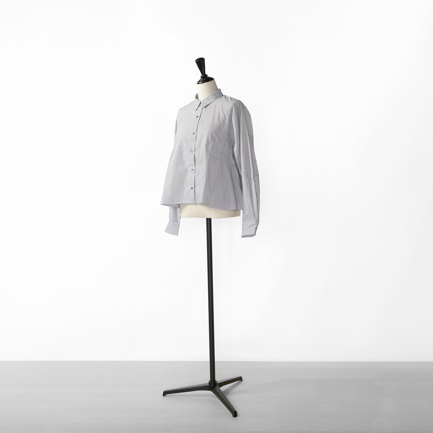 mizuiro ind STRIPE FLAIR SHORT SHIRT