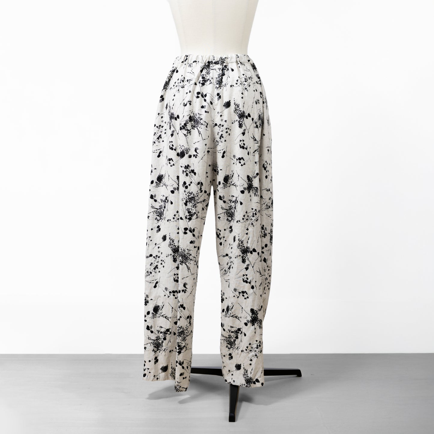 25SS mizuiro ind レーヨンリネンプリントイージーパンツ