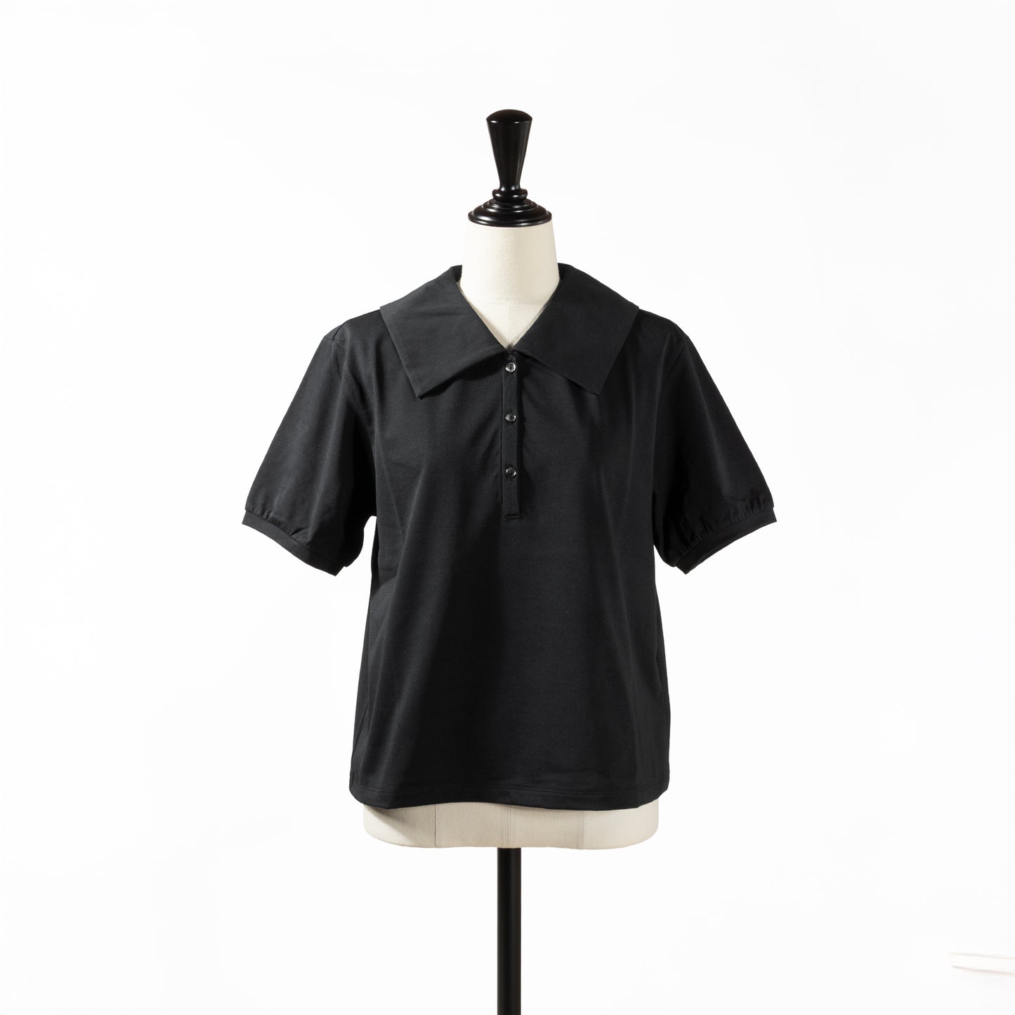 25SS mizuiro ind ワイドカラーポロシャツ