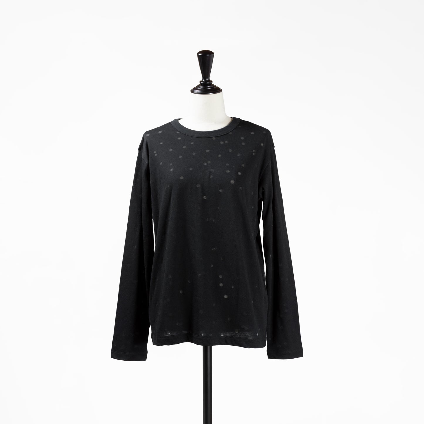 25SS mizuiro ind バーンアウトドットプリントロングT