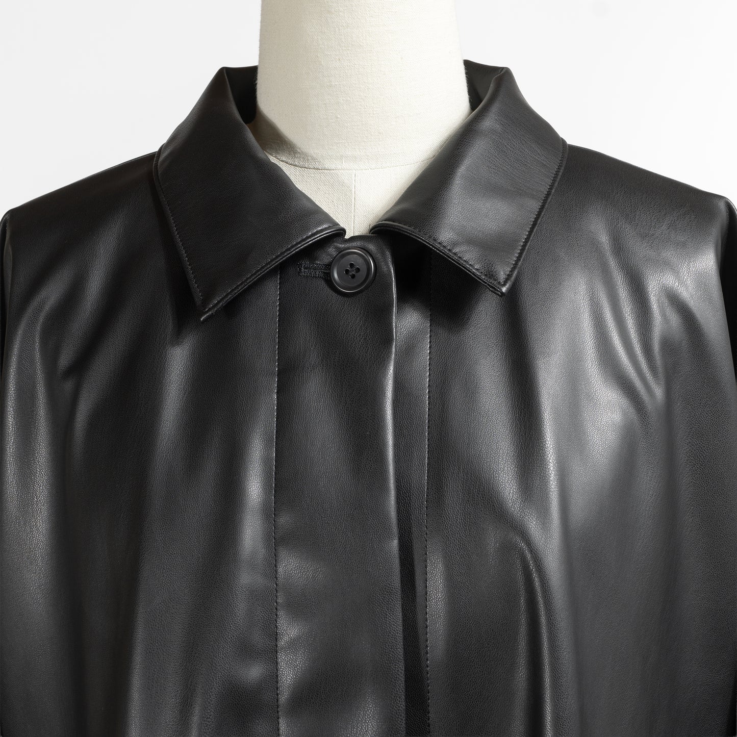 25AW mizuiro ind シンセティックレザーシャツジャケット 3-270069