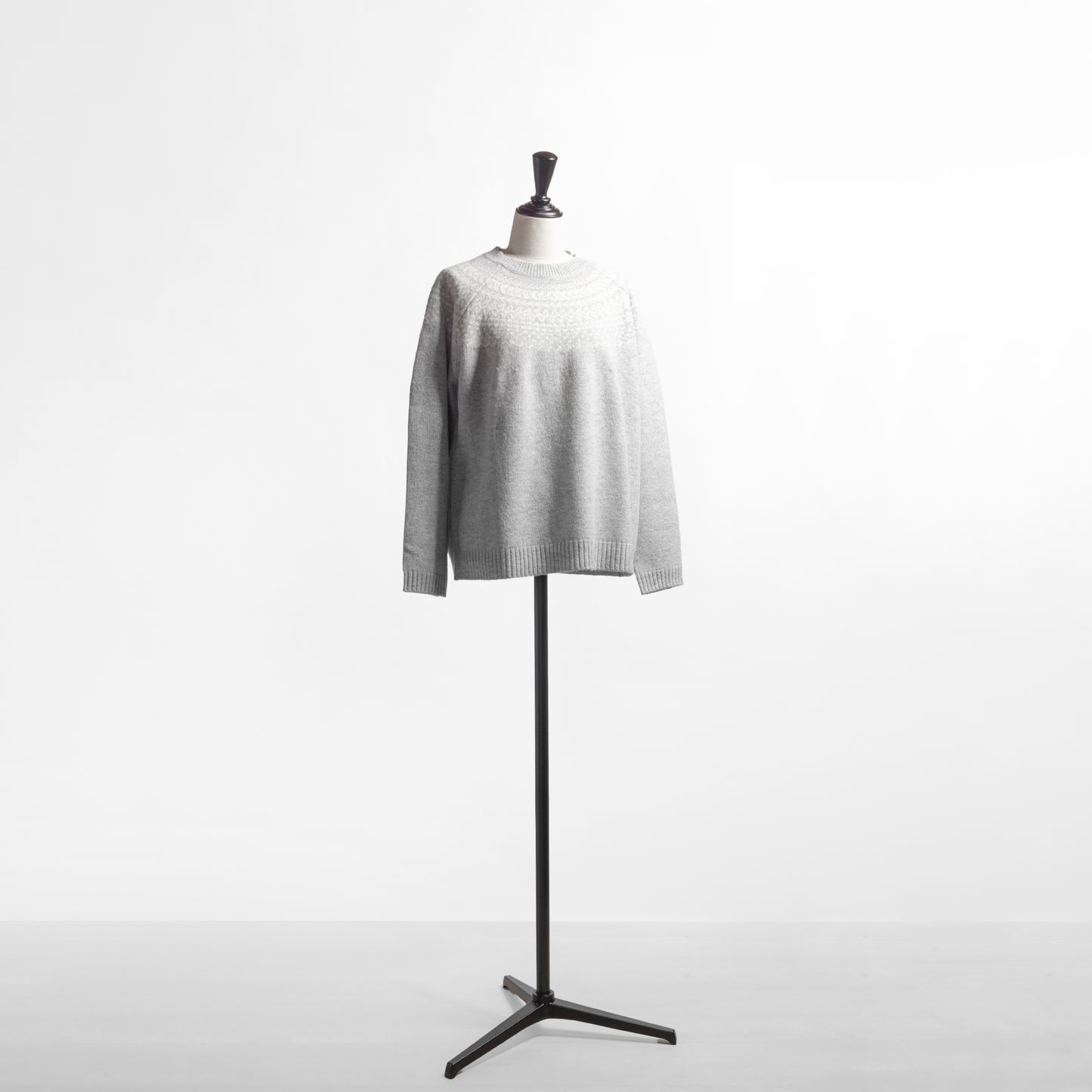 NATURAL LAUNDRY LAMB NYLON BRED JACQUARD PULL OVER