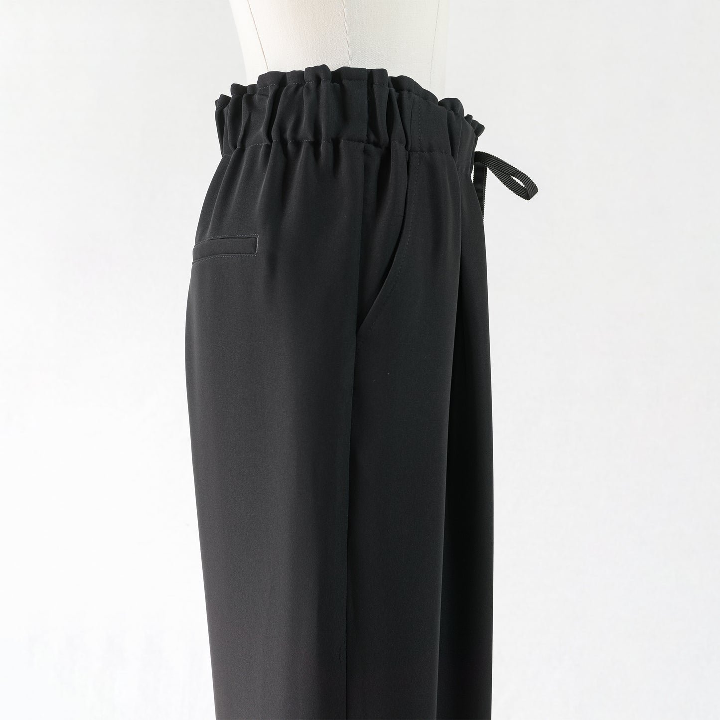 PASSIONE ELASTIC WAIST WIDE PANTS