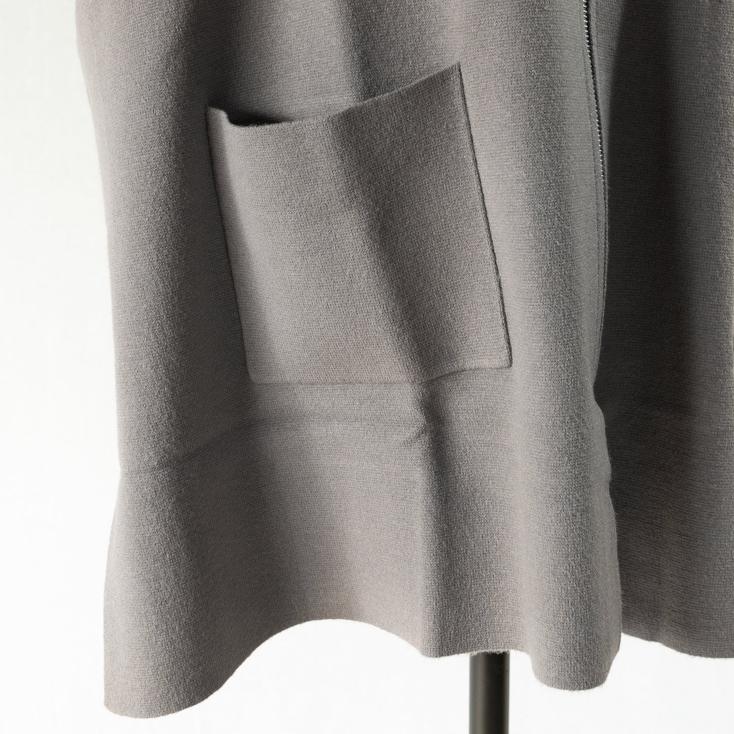 cafune MILANO RIB WIDE ZIP HOODIE