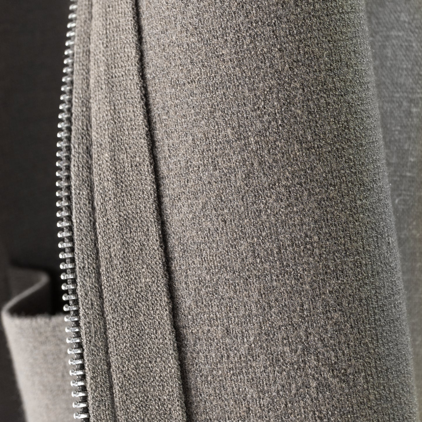 cafune MILANO RIB WIDE ZIP HOODIE
