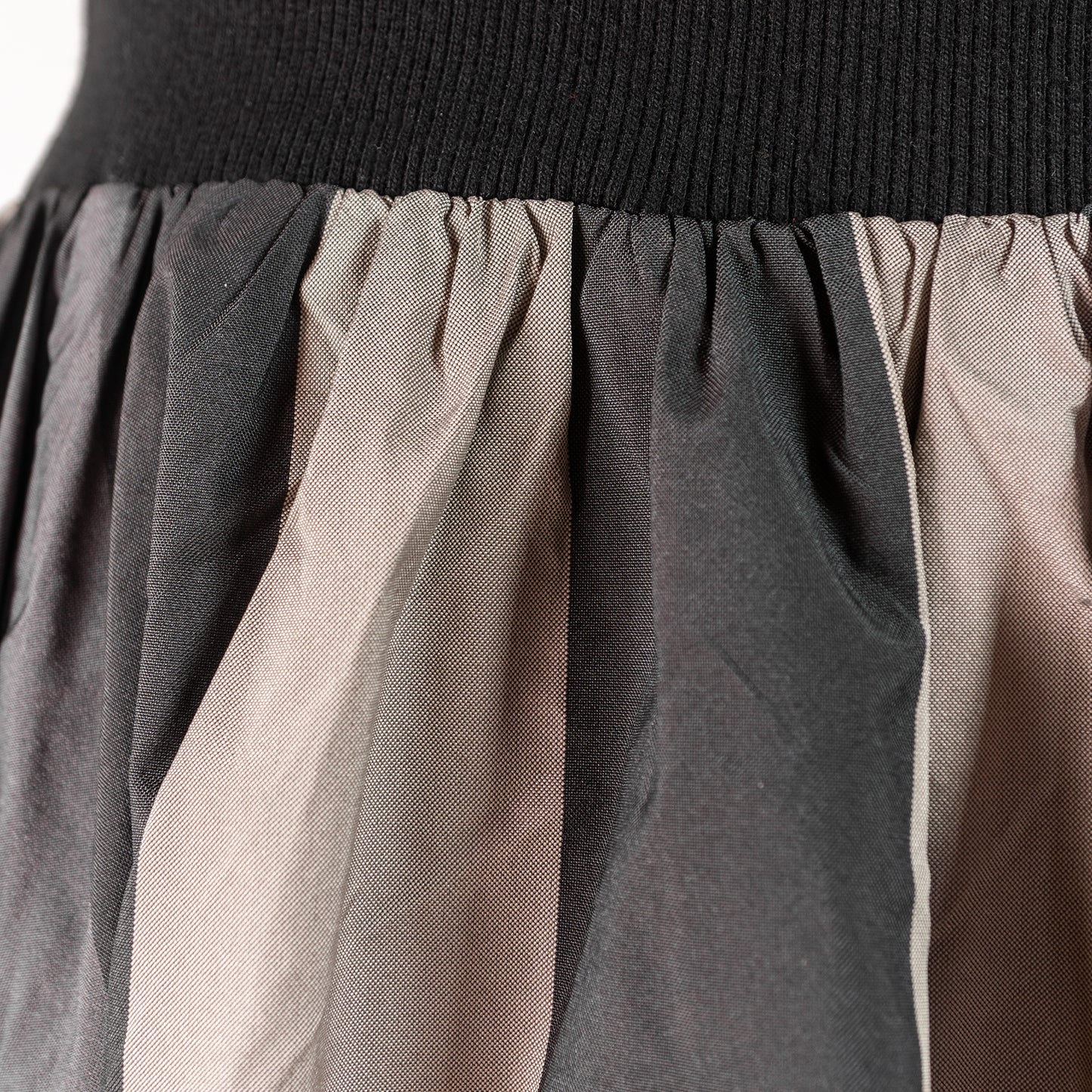 PASSIONE CHECK WAIST RIB CIRCULAR SKIRT
