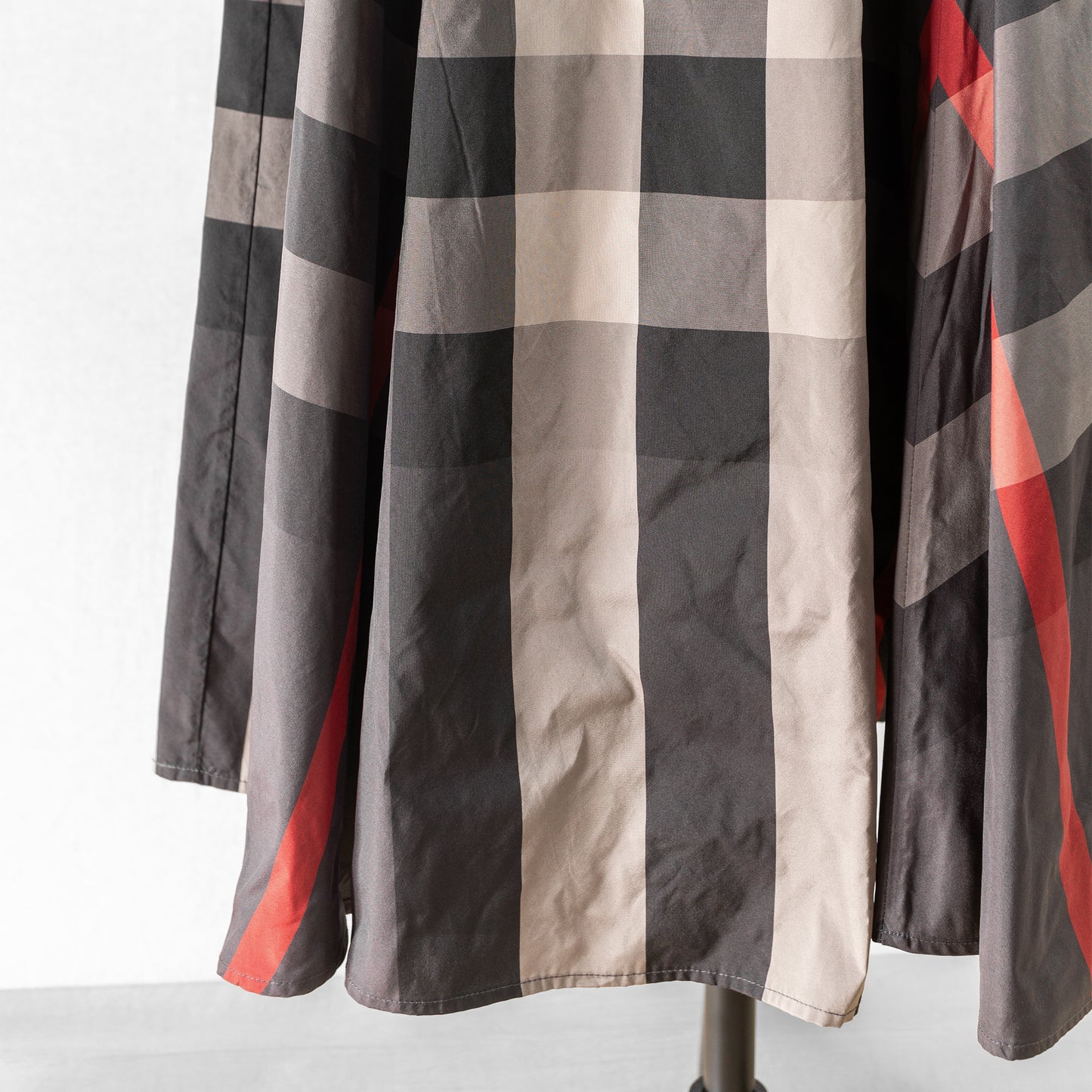 PASSIONE CHECK WAIST RIB CIRCULAR SKIRT