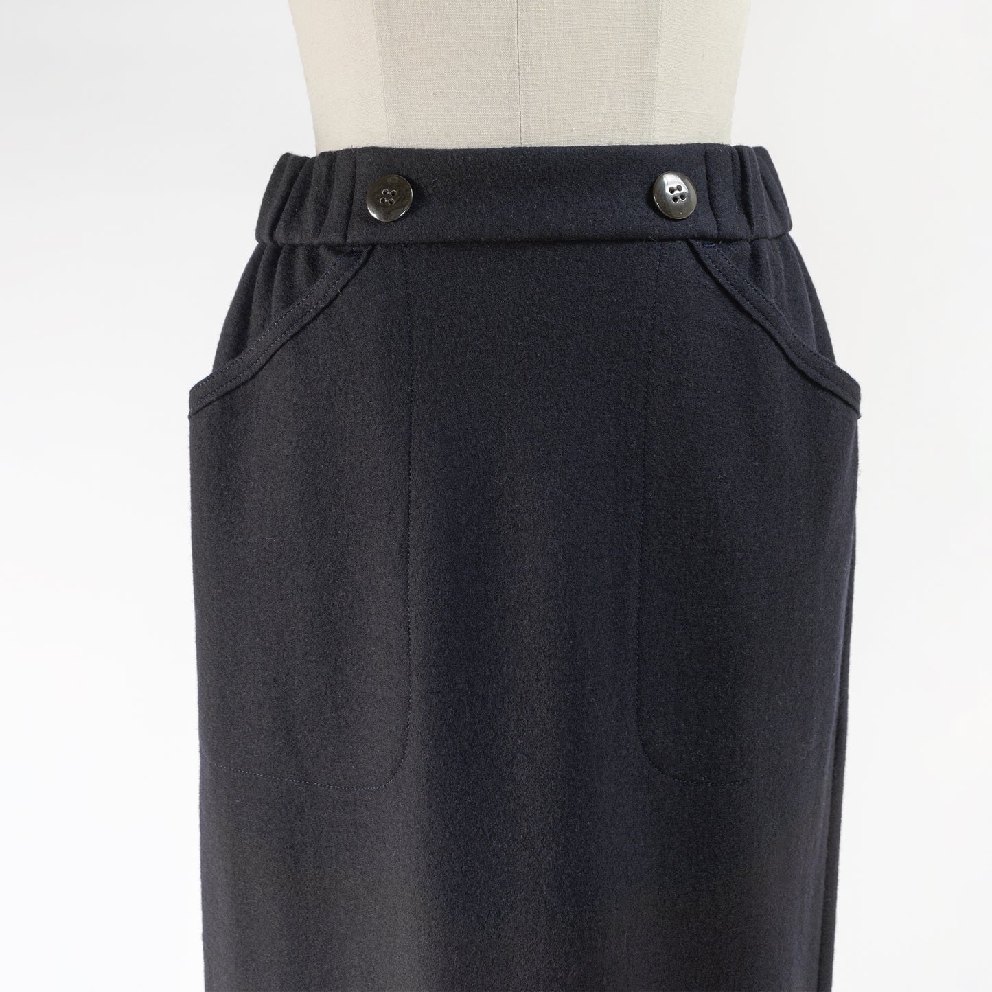 FONTANA GRANDE WOOL STRAIGHT SKIRT