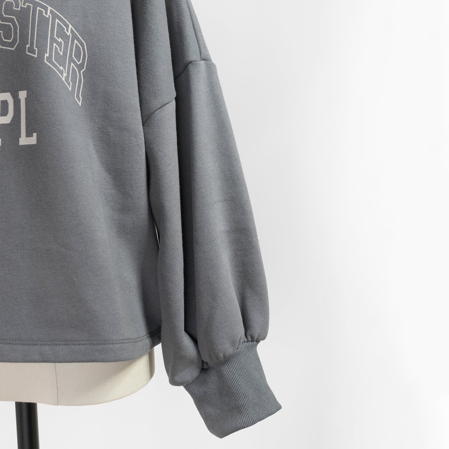 PASSIONE VOLUME SLEEVE CROPPED SWEAT