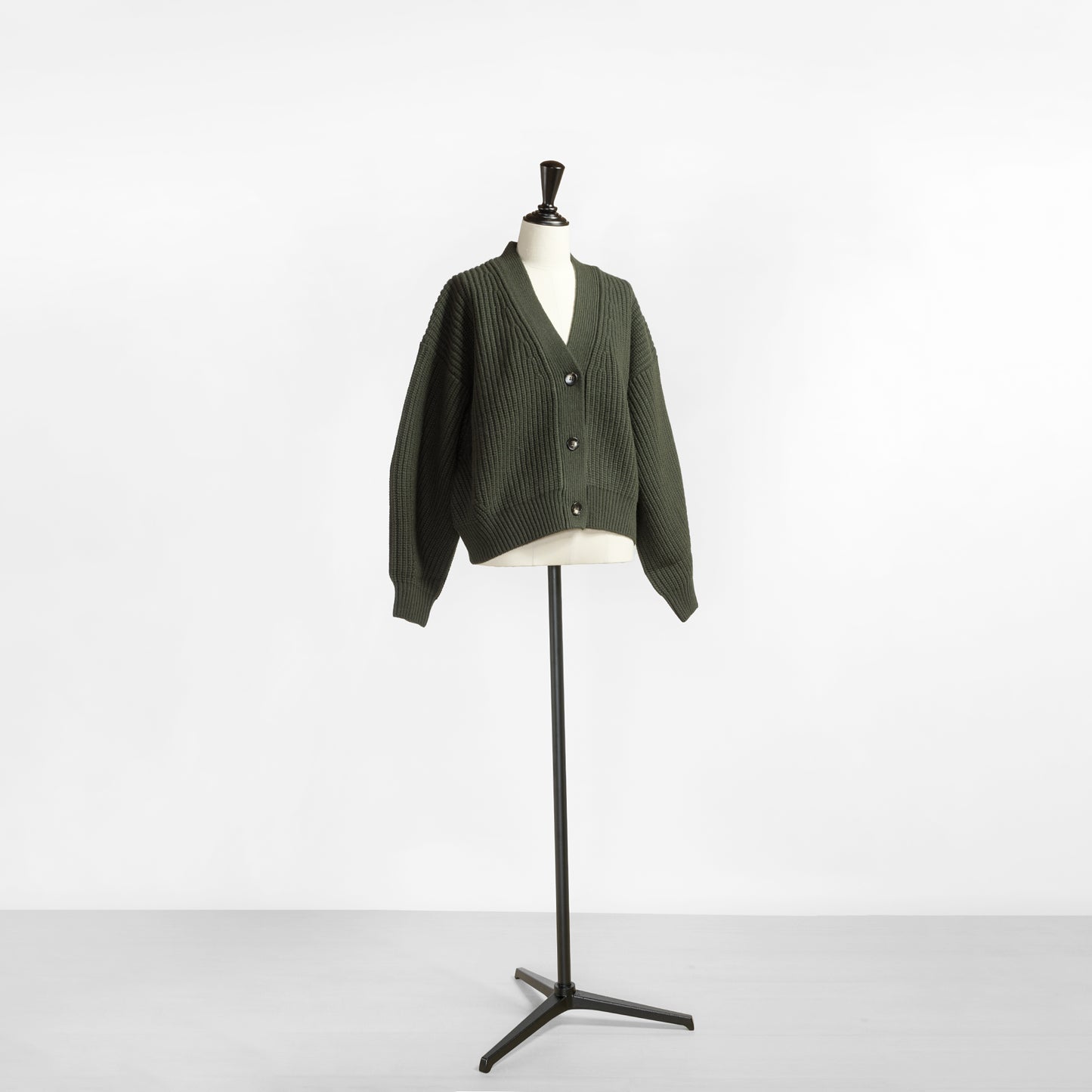 SACRA BOILED LAMBWOOL FURROW CARDIGAN