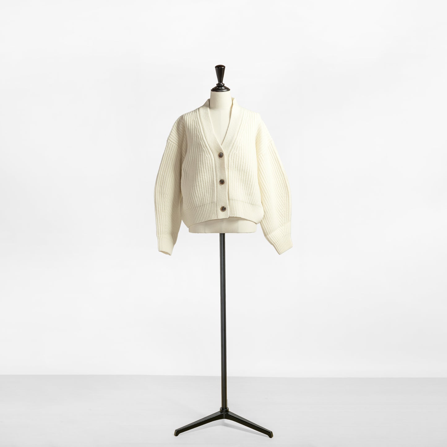SACRA BOILED LAMBWOOL FURROW CARDIGAN